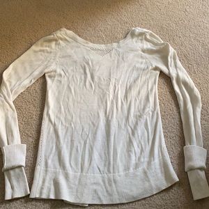 Cream lululemon open back sweater